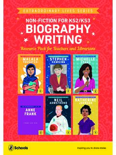 NON-FICTION FOR KS2/KS3 BIOGRAPHY WRITING - Puffin …