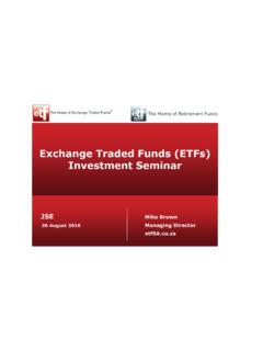 Exchange Traded Funds (ETFs) Investment Seminar