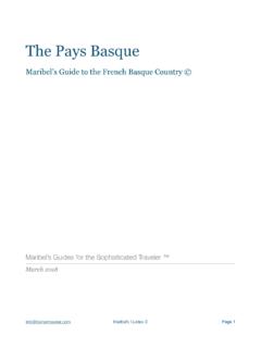 The Pays Basque - Maribel's Guides
