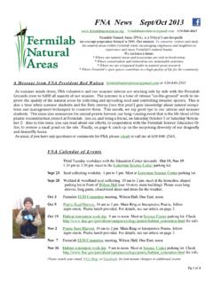 FNA News Sept/Oct 2013 - Fermilab Natural Areas