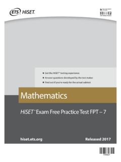 HISET 2017 FREE PRACTICE TEST MATH FPT7 ENG