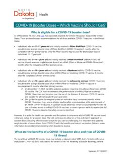 COVID-19 Booster Doses Which Vaccine Should I Get?