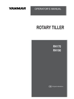 ROTARY TILLER - YANMAR