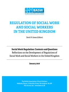 REGULATION OF SOCIAL WORK AND SOCIAL WORKERS IN …