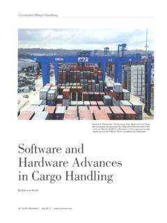 Software and Hardware Advances in Cargo Handling
