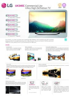 UX340C Commercial Lite Ultra High Deﬁnition TV - …