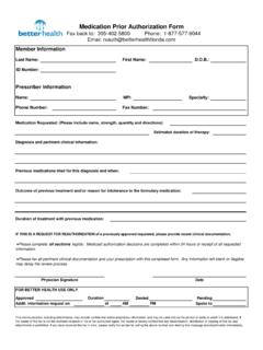 Medication Prior Authorization Form - Better Health