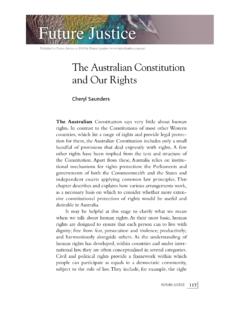 The Australian Constitution and Our Rights