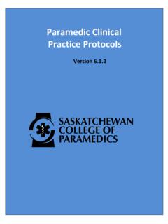 Paramedic Clinical Practice Protocols
