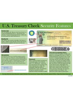 U.S. Treasury Check Security Features