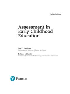 Assessment in Early Childhood Education - Pearson