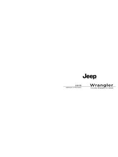 2015 Jeep Wrangler (Includes Unlimited) Owner's Manual