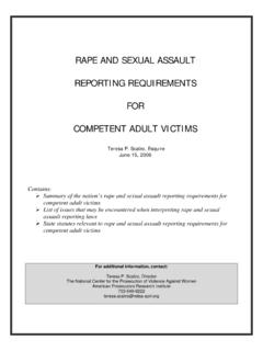 National rape reporting requirements 6.15.06