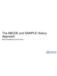 The ABCDE and SAMPLE History Approach - WHO