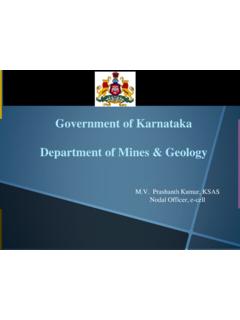Government of Karnataka Department of Mines &amp; …