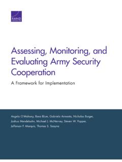 Assessing, Monitoring, and Evaluating Army Security ...