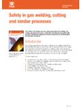 Safety in gas welding, cutting and similar processes