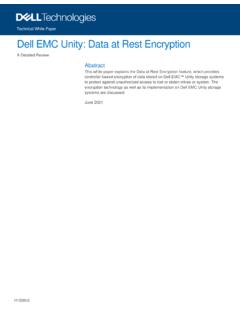 Dell EMC Unity: Data at Rest Encryption