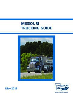 MISSOURI TRUCKING GUIDE - Missouri Department of ...