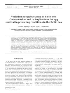 Variation in Gadus Baltic Sea - int-res.com