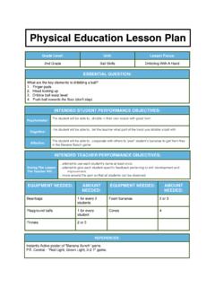 PE Lesson Plan - Phys.Ed.Review