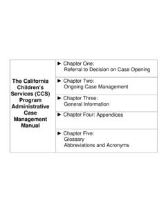 Case Management Procedure Manual - California
