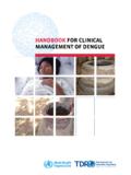 Handbook for CliniCal ManageMent of dengue - …