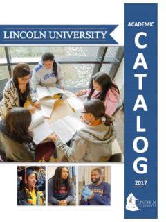 University Catalog Disclaimer - lincoln.edu