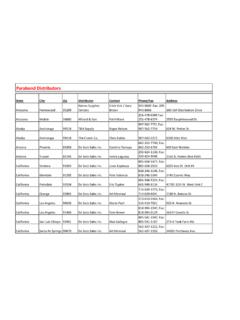 Parabond Distributor List - Royal Adhesives