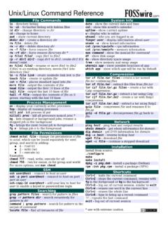Unix/Linux Command Reference - Cheat Sheet