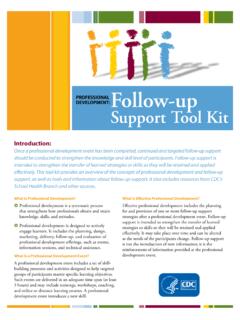 Professional Development: Follow-Up Support Tool Kit
