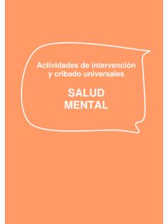 SALUD MENTAL - Escuela Andaluza de Salud P&#250;blica