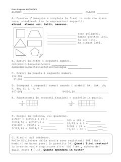 Prova di ingresso -MATEMATICA ALUNNO CLASSE …