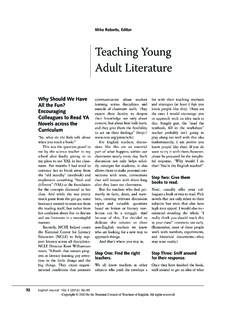 Teaching Young Adult Literature - NCTE