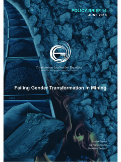 Failing Gender Transformation in Mining