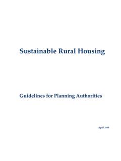 Sustainable Rural Housing - National Spatial Strategy