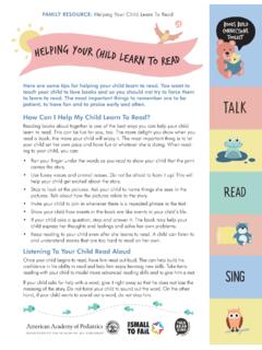 How Can I Help My Child Learn To Read? - AAP.org