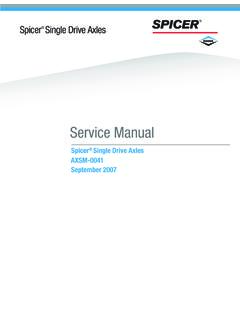 Service Manual - Spicer Parts