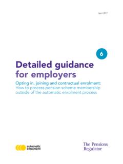 6 Detailed guidance for employers - The Pensions …