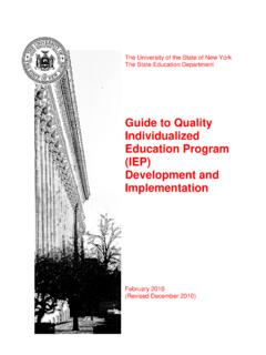 Guide to Quality Individualized Education Program (IEP ...