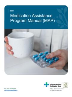 Medication Assistance Program (MAP) Manual