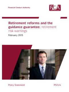 PS15/4 Retirement reforms and the guidance …