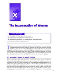 The Incarceration of Women - SAGE Pub