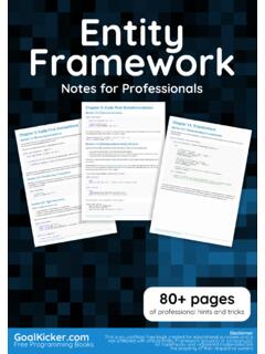 Entity Framework Notes for Professionals - goalkicker.com
