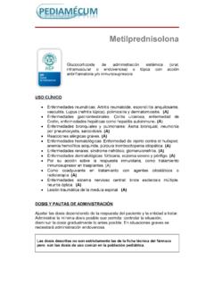 Metilprednisolona - pediamecum.es