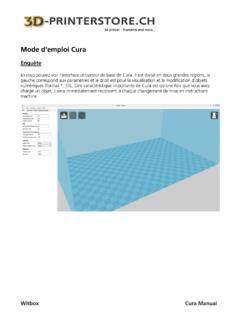 Mode d'emploi Cura - 3D-Printerstore.ch