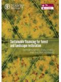 Sustainable financing for forest and landscape …