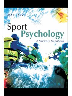 Sport Psychology: A Students's Handbook