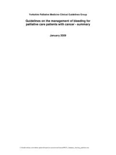 090331 Summary bleeding guidelines - palliativedrugs.com