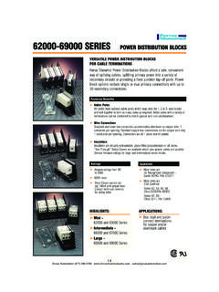 62000-69000 SerieS POWer DiSTriBUTiOn BLOCKS - Mersen